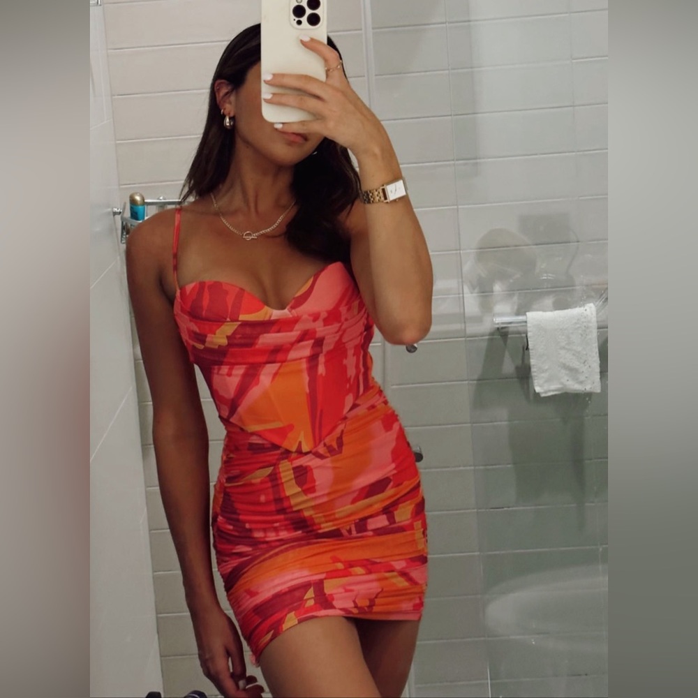 Pink & Orange Princess Polly Mini Dress